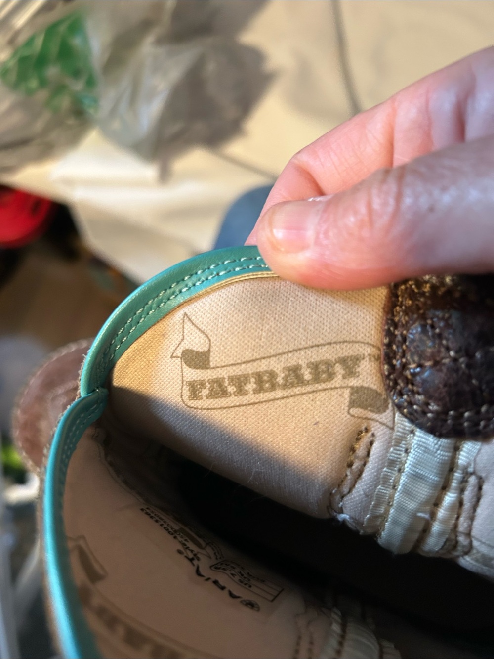 Ariat Brown Ankle Boots with Turquoise Trim - Picture 5 of 5